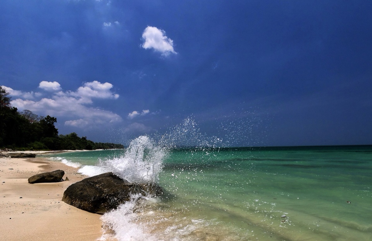 Andaman coastline beside the open sea